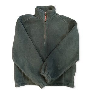LL Bean Women’s Green Fleece 1/2 Zip Jacket
